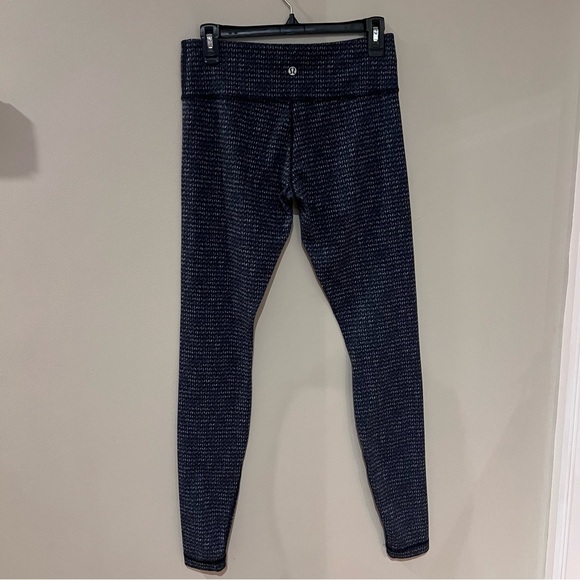 Lululemon Wunder Under Grey Pattern Leggings Size 8 - Picture 2 of 8